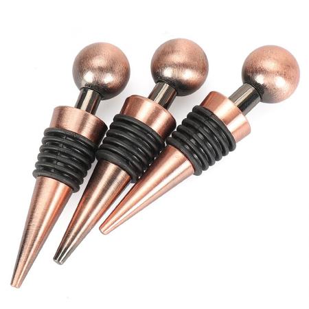 China manufacturer supplier metal steel round top wine bottle stoppers 