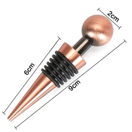 China manufacturer supplier metal steel round top wine bottle stoppers 