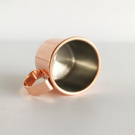 Stainless steel plated spirits triangle cup 